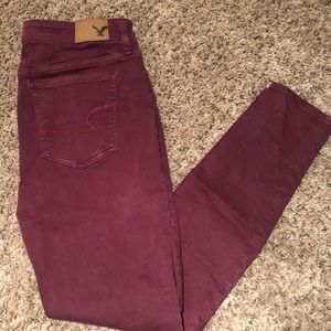 Maroon AE jegging, size 8
